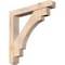Ekena Millwork Merced Craftsman Smooth Bracket w/ Offset Brace, Douglas Fir, 5 1/2"W x 34"D x 34"H BKT0604X34X34MRC04SDF - alternate 1